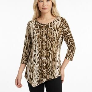 EASYWEAR by chico's Multicolor Graphic Lightweight Top Women Size 0